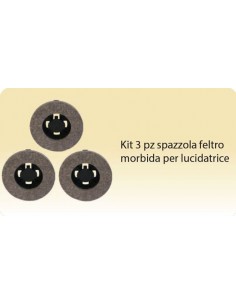 SET 3 SPAZZOLE FELTRO...